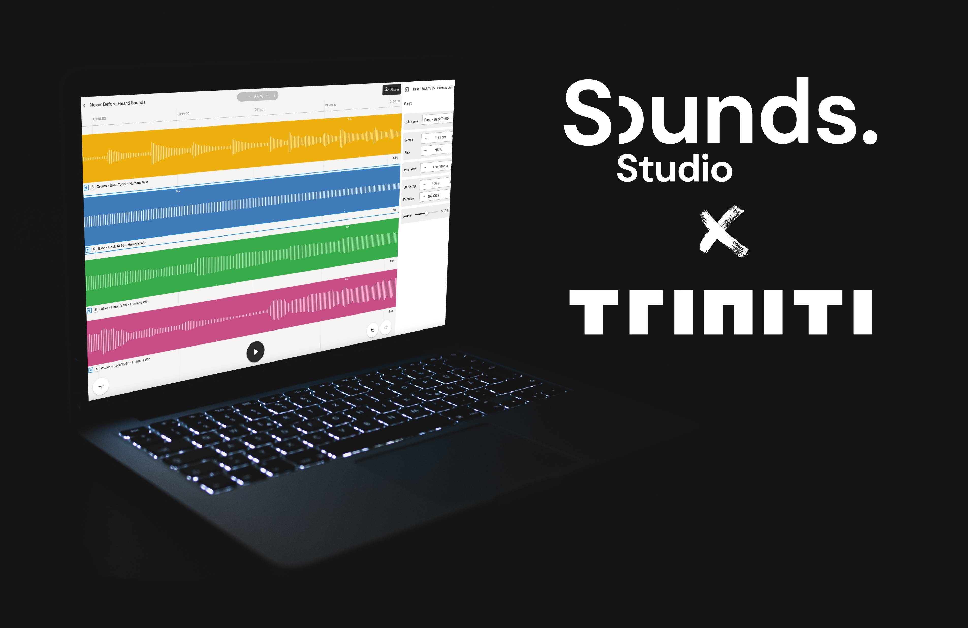 Computer and sounds.studio and triniti logo